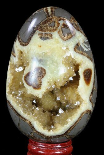 Calcite Crystal Filled Septarian Geode Egg - Utah #60576